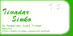 tivadar simko business card