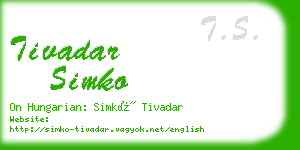 tivadar simko business card